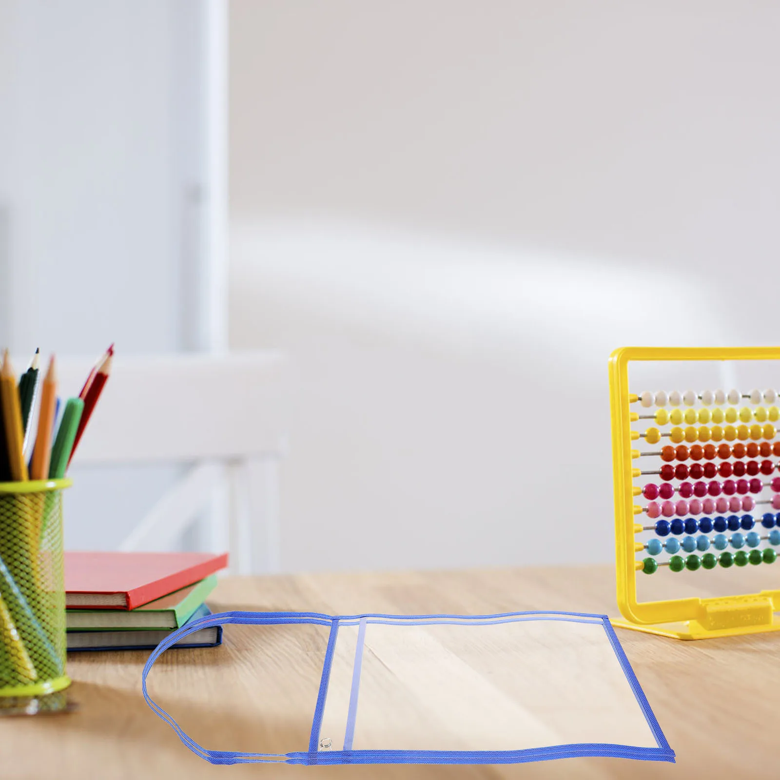 

10pcs Transparent File Pockets Clear Dry Erase Sleeves For Office Home School Use Portable Document Holder Hanging File