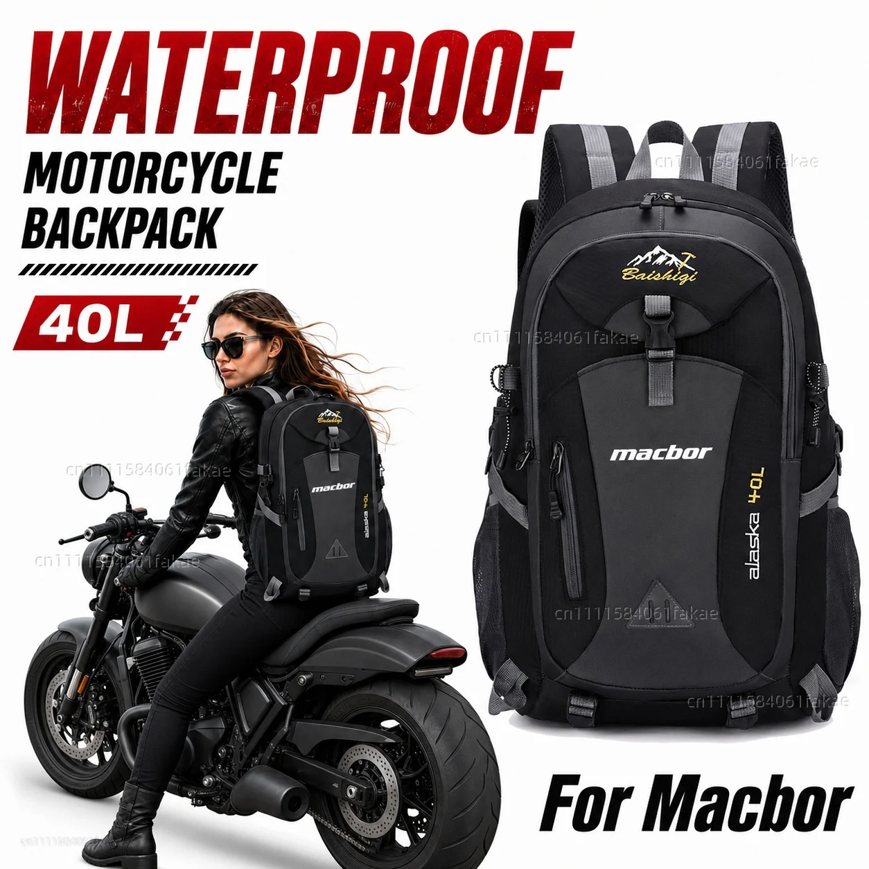 

For Macbor Montana XR1 XR5 500 Rockster flat 125 Eight Mile 500 Motorcycle Backpack 40L Waterproof Travel Backpack Outdoor