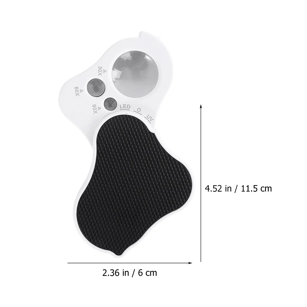 

Handheld Portable LED Magnifying Glass Folding Jewelry Magnifier 30x 60x 90x Illuminated High Definition Magnifier for Reading