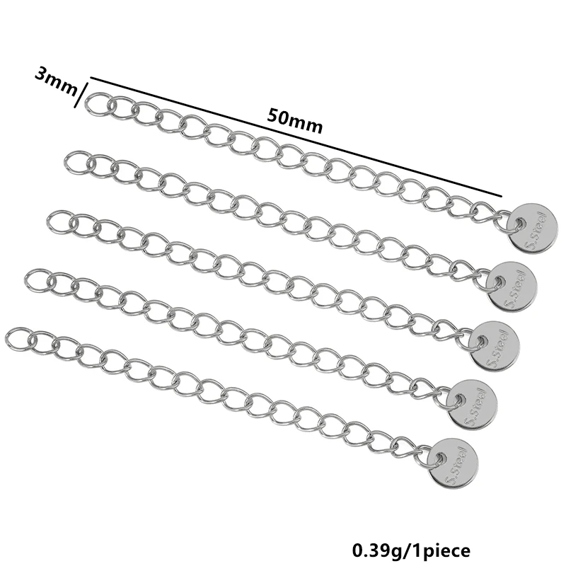 20pcs Stainless Steel Extension Chains Kit