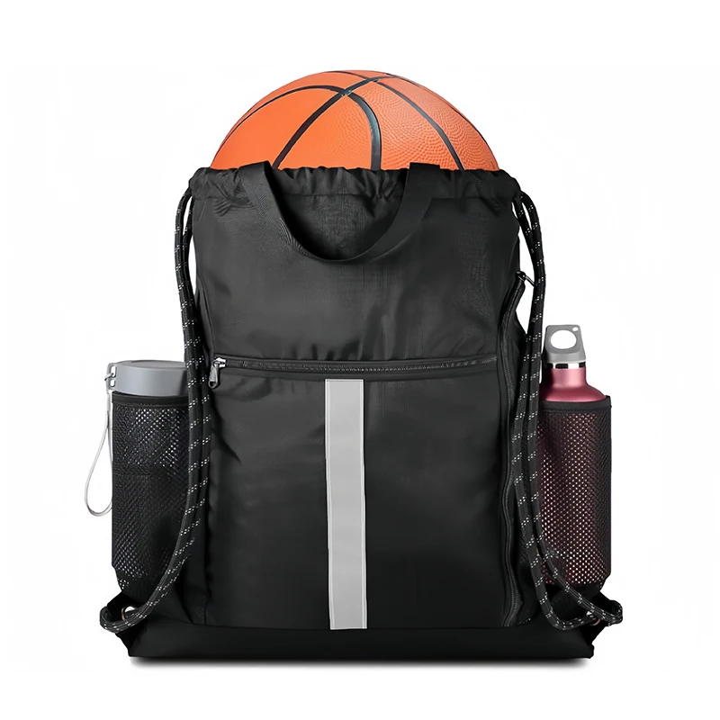 Drawstring Bag Backpack for Men Women Large Capacity Sports Gym Bag with Shoe Compartment Outdoor Soccer Basketball Bag