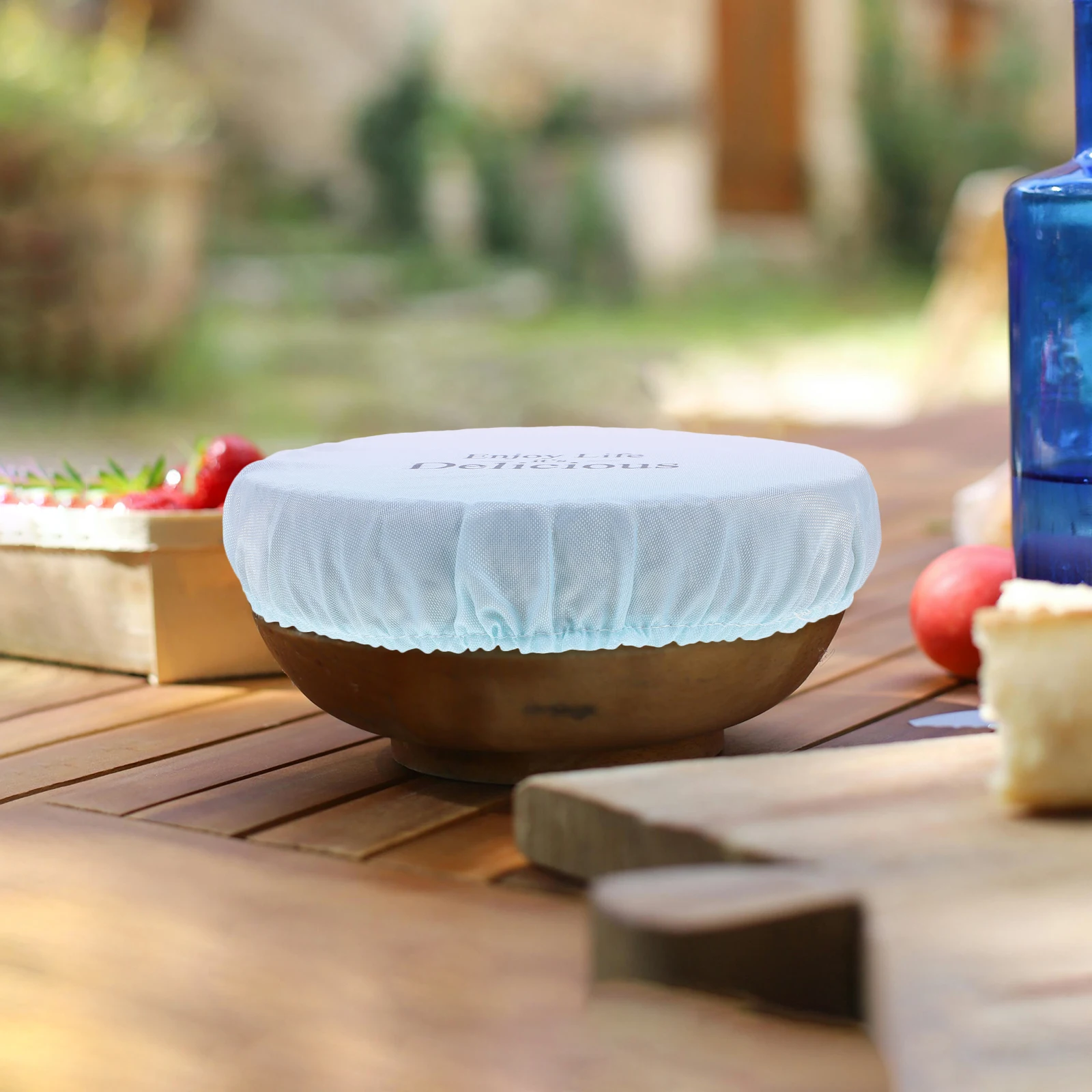 

3 Pcs Bowl Cover Dust Covers Reusable Stretchy Elastic Food for Bowls Sky-blue Storage