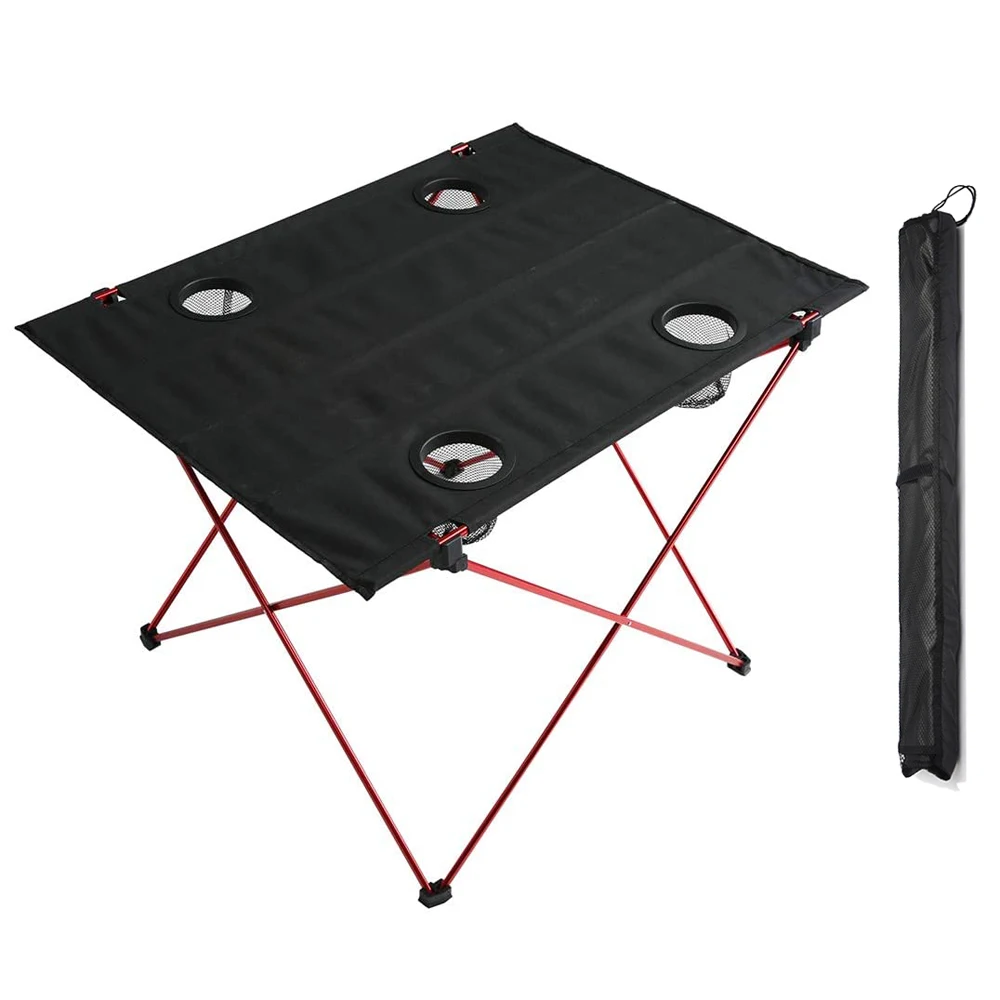 HooRu Folding Outdoor Table Portable Lightweight Desk with Carry Bag Camping Picnic Fishing Beach Hiking  Furniture