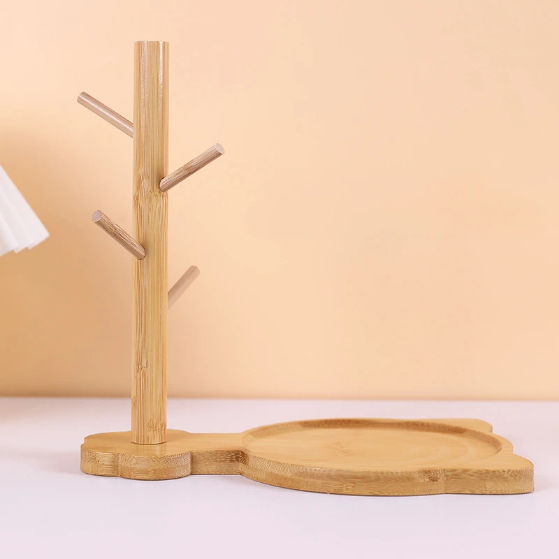 

1pc Wooden Key Storage Rack Home Watch Tray Branch Design Dressing Table Jewelry Storage Rack Home Furnishing Decorations