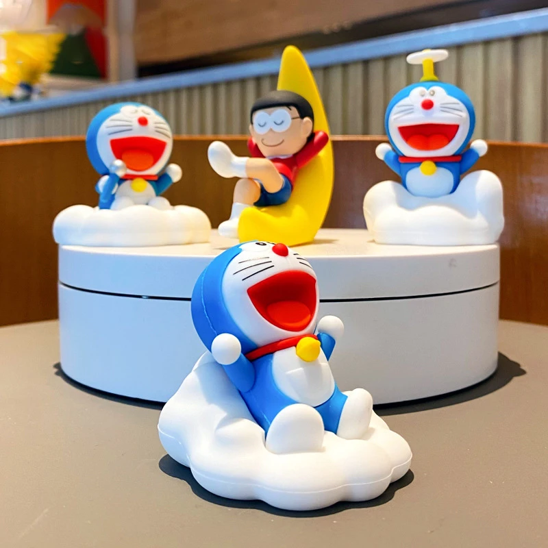 Doraemon Animation Peripherals Kawaii Starry Sky Series Model Ornaments Animation Peripherals Hand-Made Toys Dolls Car Gifts