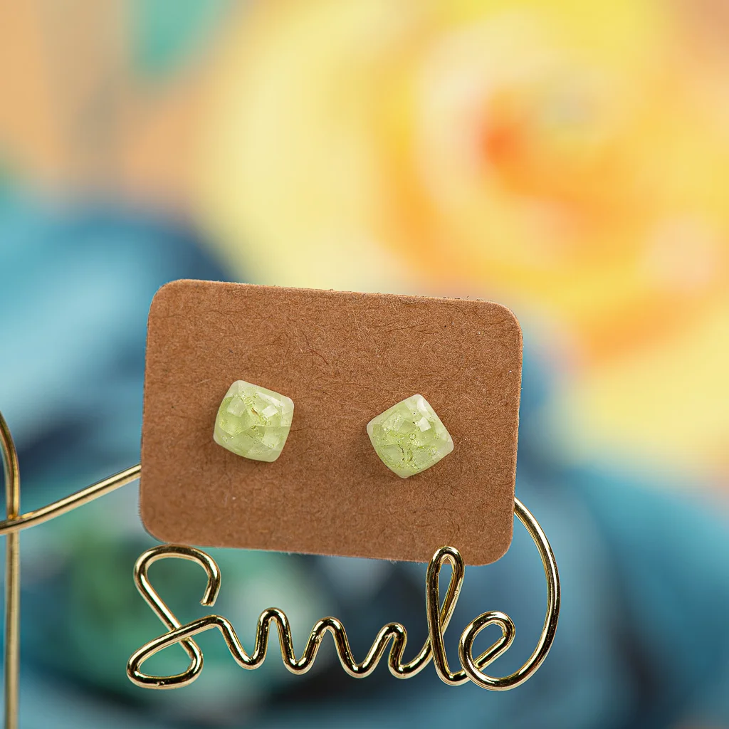 Exquisite Cartoon Multicolor Ceramic Earrings #LY401 luxury brand brincos de coraçao piercing oreille עגלים לנשים לאוזן