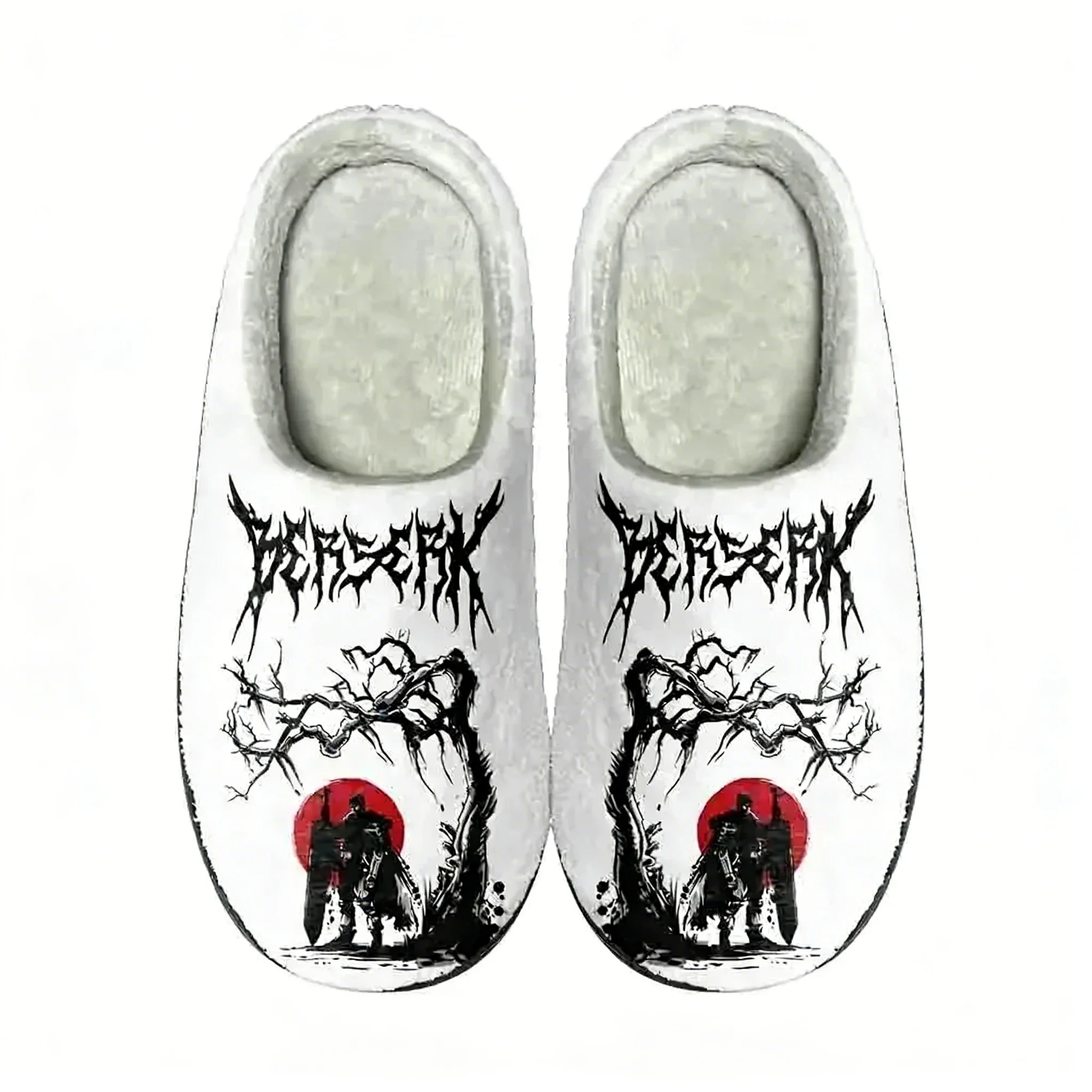 

Berserk Guts Home Cotton Custom Slippers High Quality Mens Womens Teenager Plush Fashion Casual Keep Warm Shoes Thermal Slipper