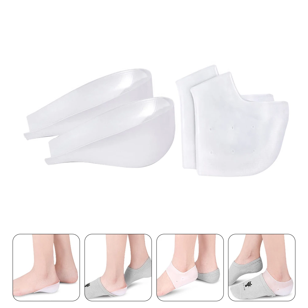 

Invisible Height Increase Socks Reusable Heel Protector Breathable Insole Shock Absorbing Heel Support Pad Shoe Mat Venting