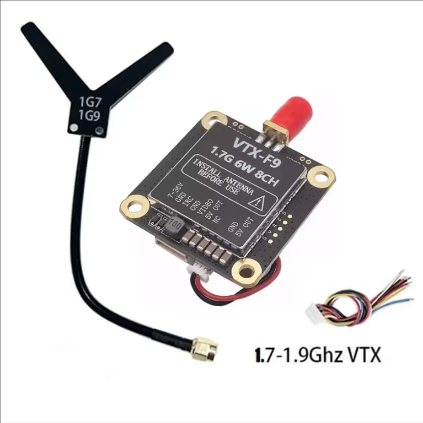 Skyzone VTX 1.7G 1.6W FPV transmetteur vidéo analogique 1.7G 1.6W VRX 8CH Module récepteur PAL/NTSC pour lunettes de Drone Fatshark FPV DJI