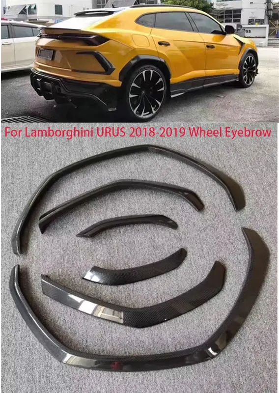 

For Lamborghini URUS 2018-2019 Topcar Style Carbon Fiber Wheel Eyebrow Arch Fender Flares Cover Trim Mudguards Car Body Kit