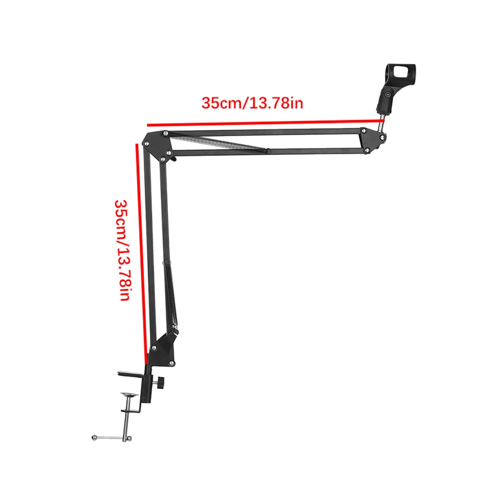 Foldable Metal Extendable Microphone Stand Bracket Adjustable Suspension Boom Scissor Arm Mic Cantilever Holder With  with Alloy