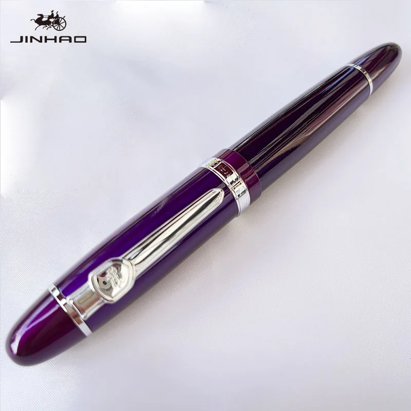 1 Stück JINHAO 159 klassisches Design, silberner Rand, Kalligraphie-Iridium-Business-Stift mit Konverter – Detail 12