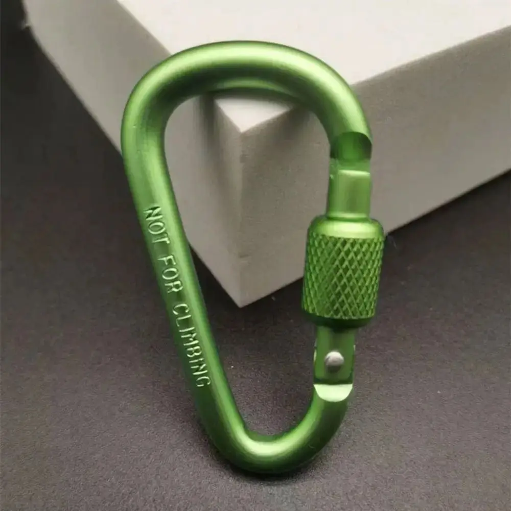 D-shape Quick Release Carabiner Electrophoresis Safe D Type Carabiner Protect Aluminum Alloy Outdoor Sports Buckle Rock Climbing