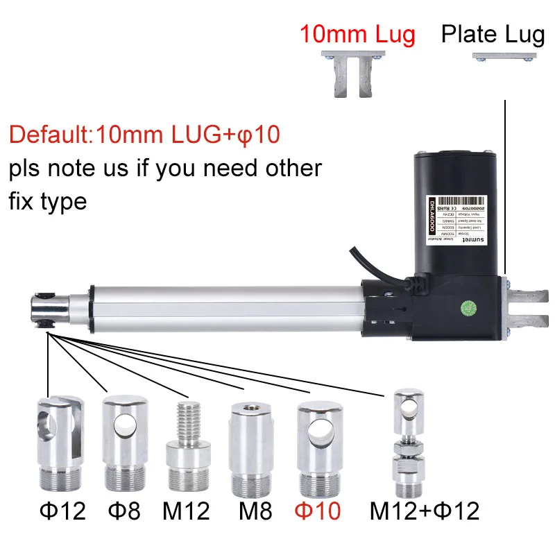 0-200MM Adjustable Stroke Feedback DC 12V 24V Motor Linear Actuator With Hall Controller Kit Set Heavy Duty 6000N High Memory