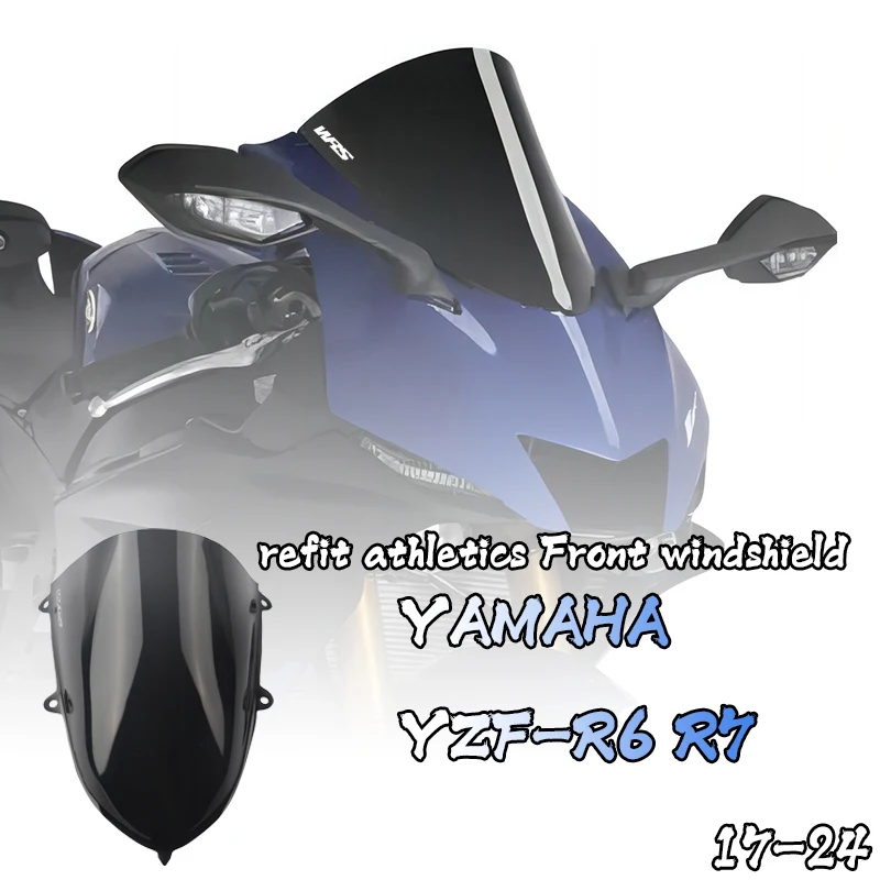 

Motorcycle Windshield For YAMAHA YZF-R7 YZF-R6 Heighten Windscreen Enlarge Wind Spoiler Cover Fairing Windshield WRS RacingMotor