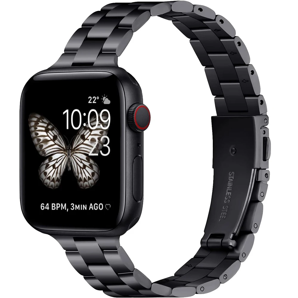 For Apple Watch Band 40mm 38mm 41mm 42mm 44mm 45mm 49mm Stainless Steel Metal Strap For iwatch Series Ultra 9/8/7/6/5/4/3/2/1/SE