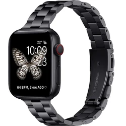 For Apple Watch Band 40mm 38mm 41mm 42mm 44mm 45mm 49mm Stainless Steel Metal Strap For iwatch Series Ultra 9/8/7/6/5/4/3/2/1/SE