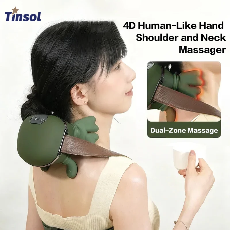 

Новый электрический массажер для шеи и плеч с бионической функцией разминания рук и подогрева, подходит для расслабления шеи.
