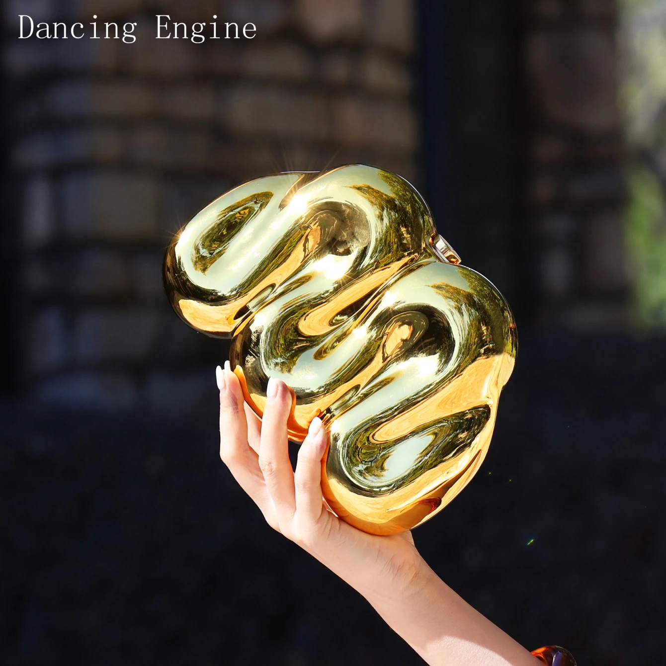 

Golden Evening bag Purses and handbag luxury Designer shoulder bags Party Wedding Acrylic Clutch purse