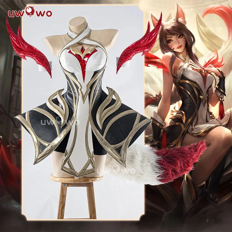 

LQLAST BATCH UWOWO Ahri Cosplay League of Legends/LOL: Risen Legend Ahri Cosplay Costume With Tail Halloween Costume Xmas