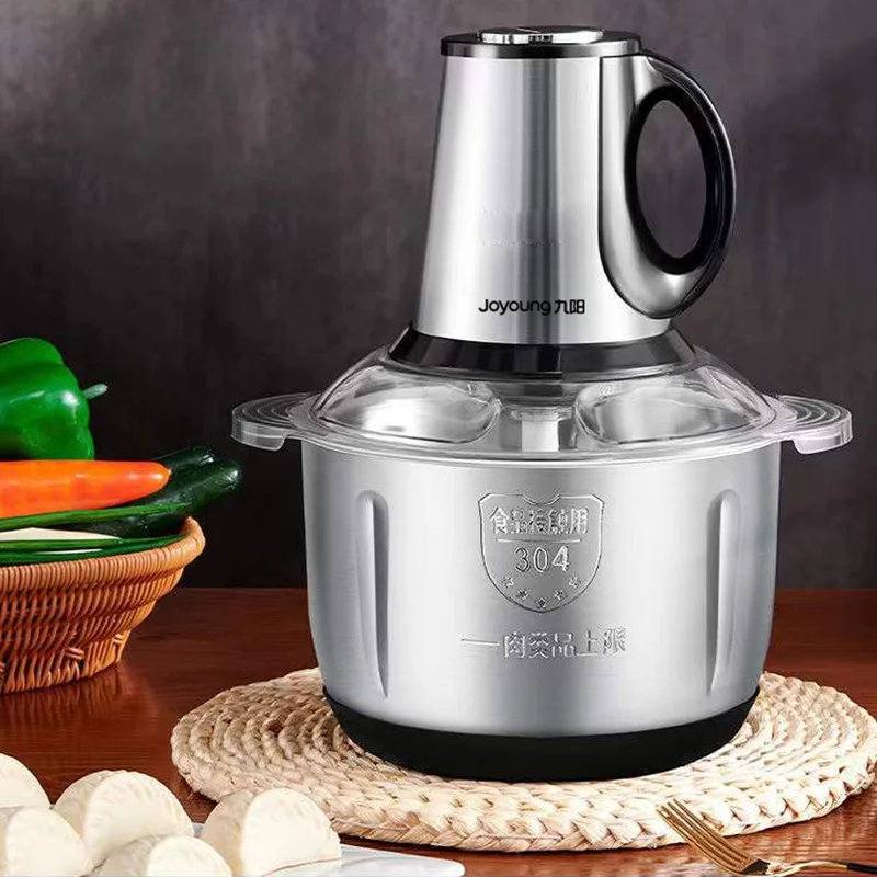 2-speed stainless steel electric chopper, meat grinder, food processing machine, slicer, meat slicer