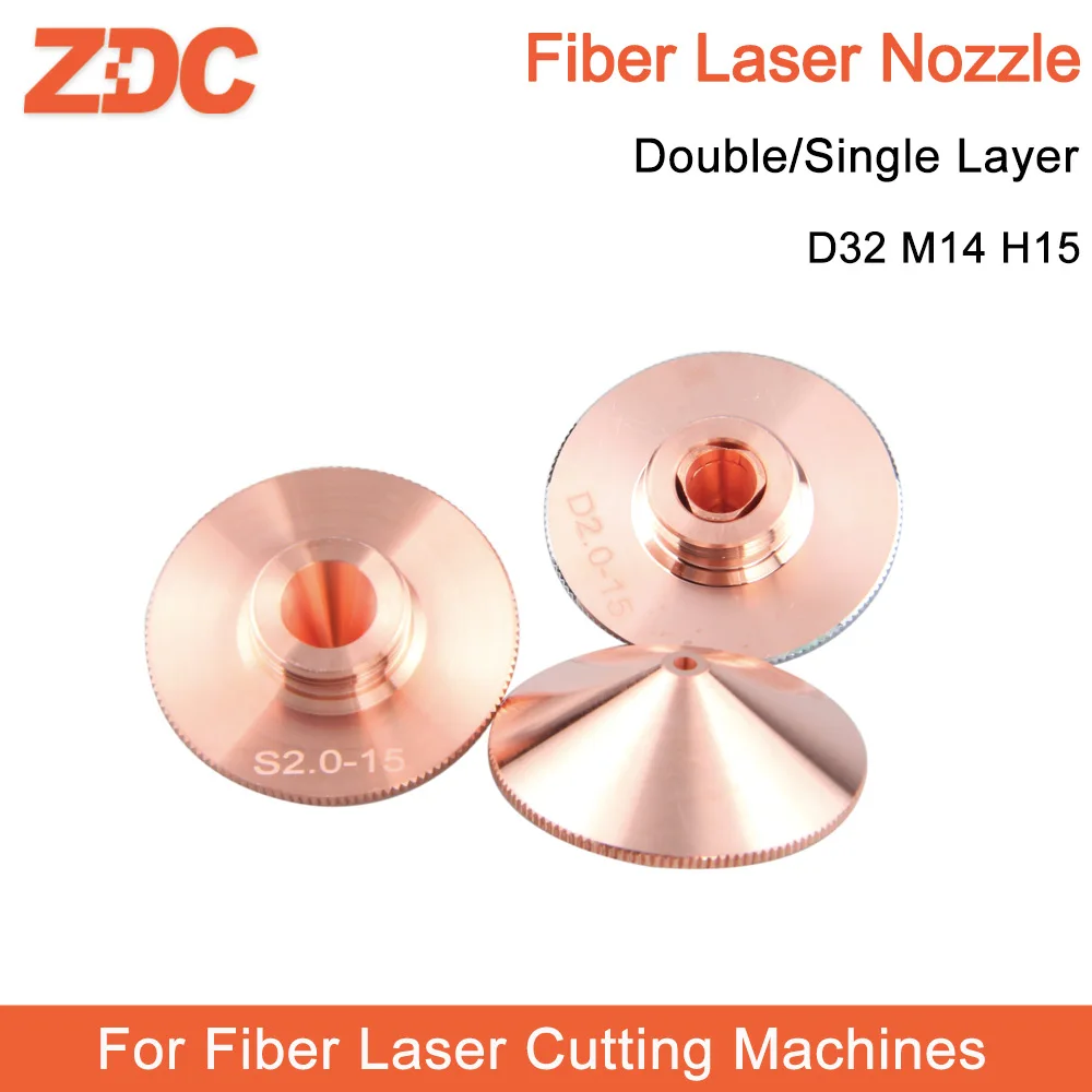 ZDC Raytools Laser Nozzle Single/Double Layer Dia.32mm Caliber 0.8-5.0mm For Fiber Laser Head Bodor Glorystar Laser Machine