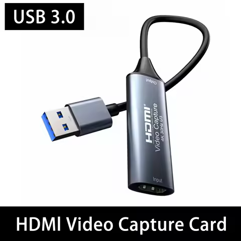 USB-A 3.0 Video Capture Card 4K HDMI-compatible to USB-C 2.0 Type-C Game Grabber Record For Switch Xbox DVD PS5/4 Live Broadcast