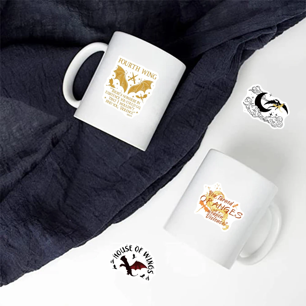 50pcs vierten Flügel Aufkleber Modestil Büro Fahrrad Graffiti Auto Kaffee nach Hause Laptop wasserdicht PVC Buch Wand gepäck Aufkleber