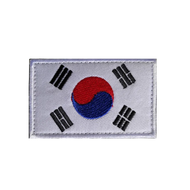 Southeast Asian Flag Embroidery Patch South Korea Japan Indonesia Singapore Laos Thailand Flag Patch Army Decal Stripe Emblem