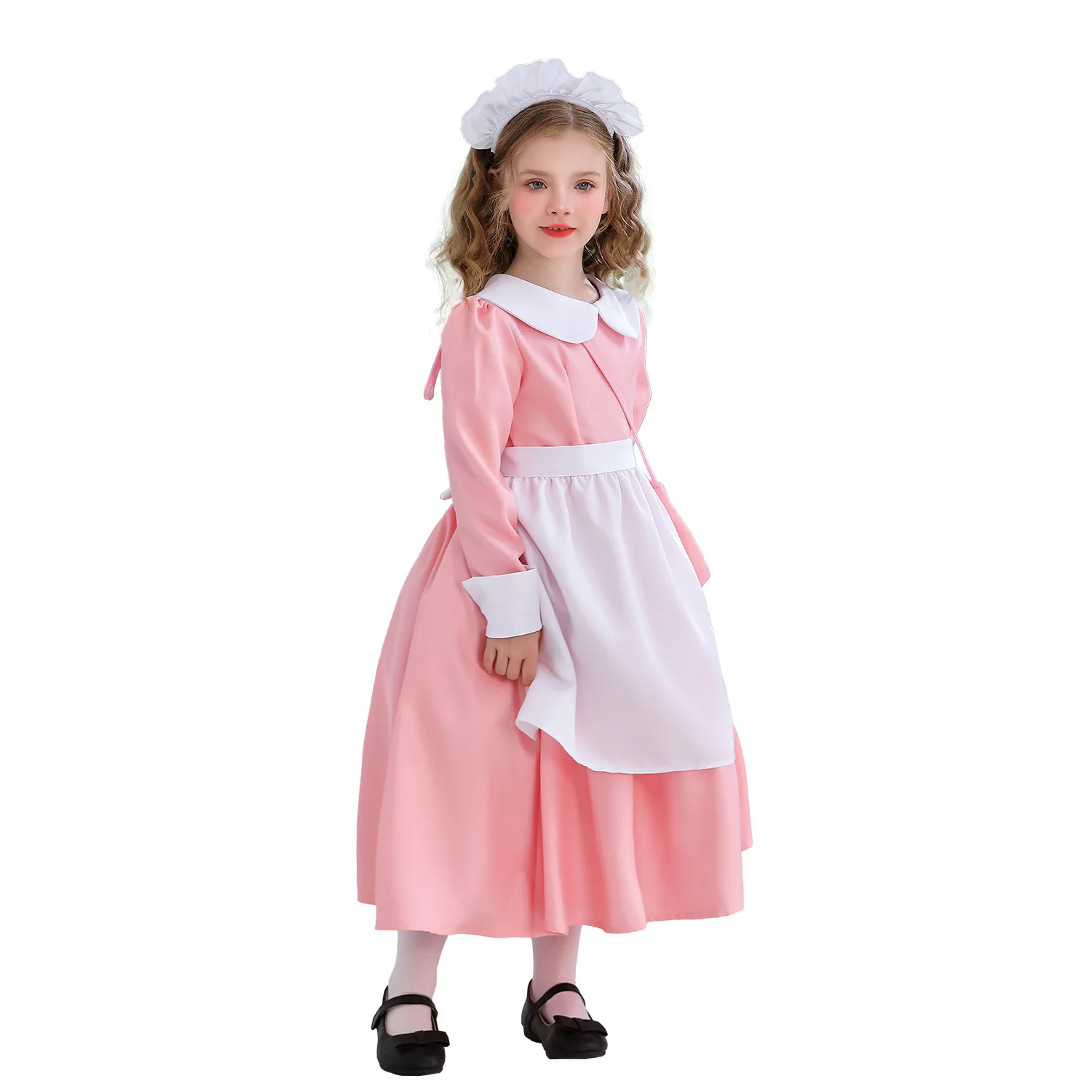 زي الممرضة الوردي للأطفال في الهالوين زي الطبيب والممرضة للفتيات فستان أداء الخادمة #3