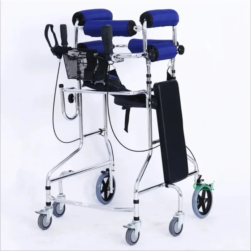 Anti-scalp Standing Frame Elderly Walker Paraplegic Rehabilitation Equipment Adult Walker Training Walking Walker