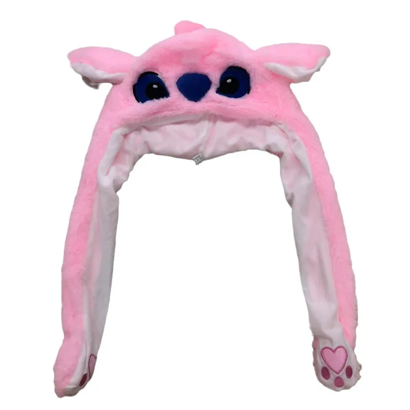 Pluszowa czapka Miniso z ruchomymi uszami, męska i damska jesienno-zimowa czapka z poduszką powietrzną Sanrio, urocza kreskówkowa czapka z jadeitowym psikiem.