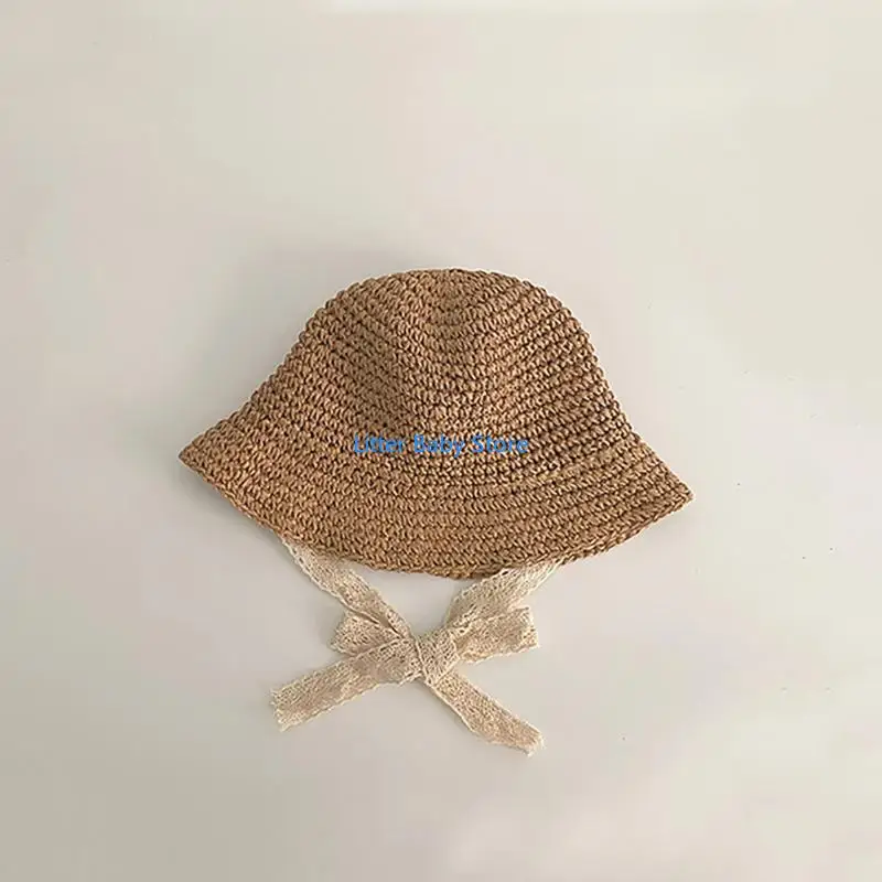 N80C الطفل تعادل القش قبعة الأطفال Sunhat الربيع / الصيف الرضع الفتيات بونيه #3