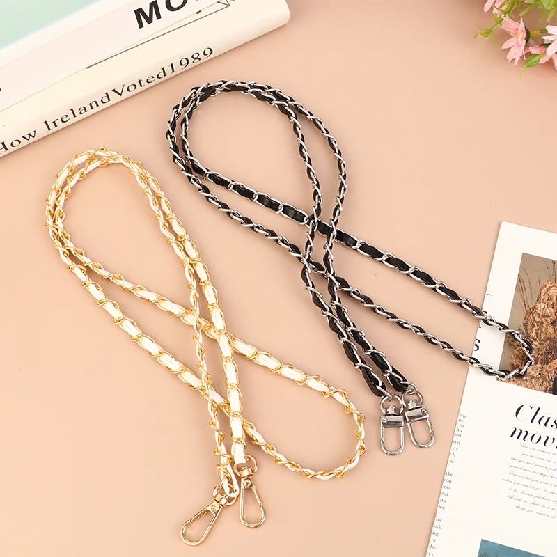 120cm Purse Chain Strap Crossbody Handbag Chains Replacement Leather Shoulder Bag Chain Straps Diy Women Girl Bag Part Accessory