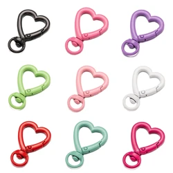 5pcs Metal Heart Swivel Lobster Claw Clasp Trigger Spring Keyring Buckle Snap Hook for DIY Keychain Jewelry Making Bag Accessory