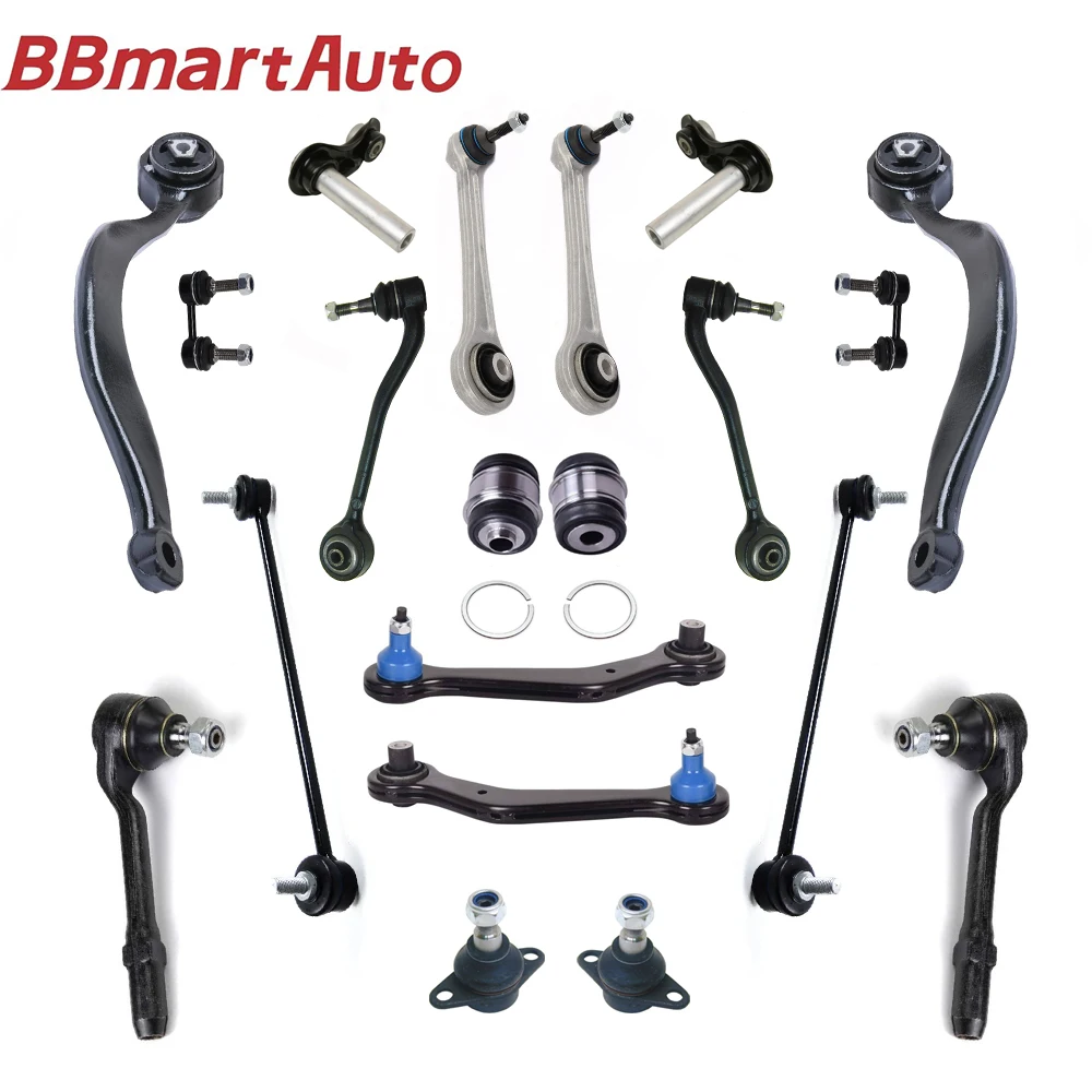 BBmartAuto Parts 1 set Front Suspension Control Arm Ball Joint Stabilizer Link Tie Rod Kits For BMW X5 3.0i E53 2003