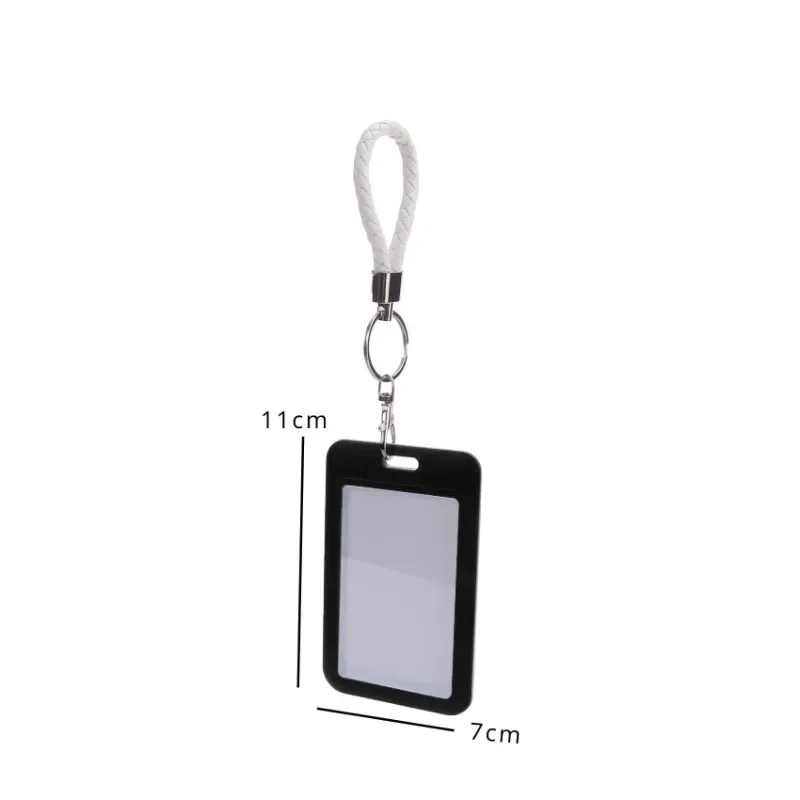 1Pc Macaron Bus ID Card Protective Cover Cases Student Meat Keyring Card Campus Access Door Credit Card Holder Bag Set Key Chain