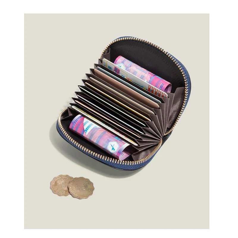 Retro Ladies Wallet Multi-Card ort Clutch Bag Document Purse Faionable Zipper Closure PVC Youth Geometric Pattern