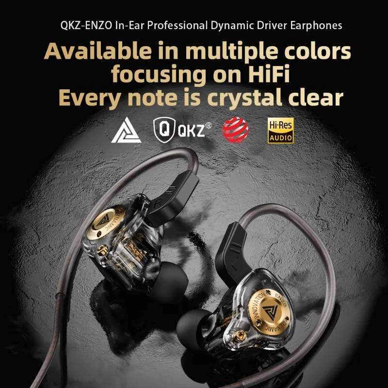 In-ear dynamic earphones HiFi sound quality heavy bass wire control, wired 120cm earphones