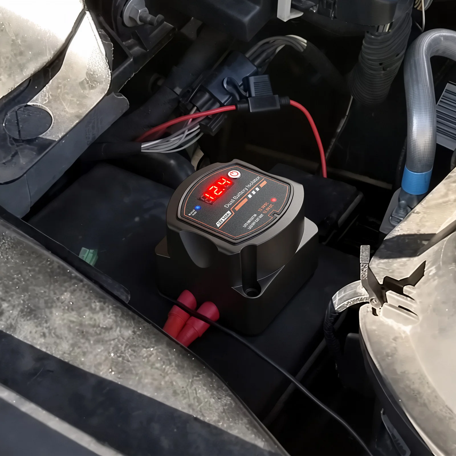 Battery Isolator Kit 12V 140A Voltage Sensitive Setting Split Charge Dual Car Relay Adjustable VSR Car Accessories AMP For Boats