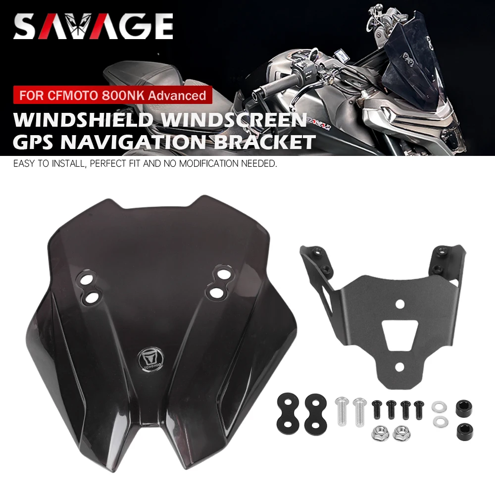 

800NK Advanced Windscreen Windshield For CFMOTO 800 NK CF-Moto NK800 Wind Screen Deflector Shield Extension Bar Phone Bracket