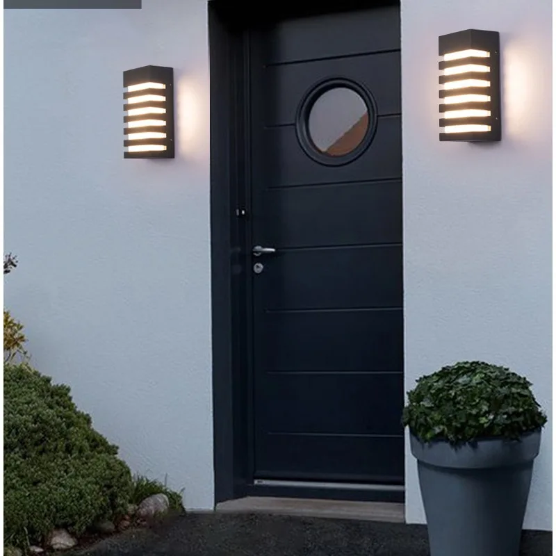 Imagem -05 - Impermeável Alumínio Led Wall Lamp Outdoor Porch Light para Jardim Corredor Sconce Street Exterior Light Iluminação Doméstica ac 110v 220v