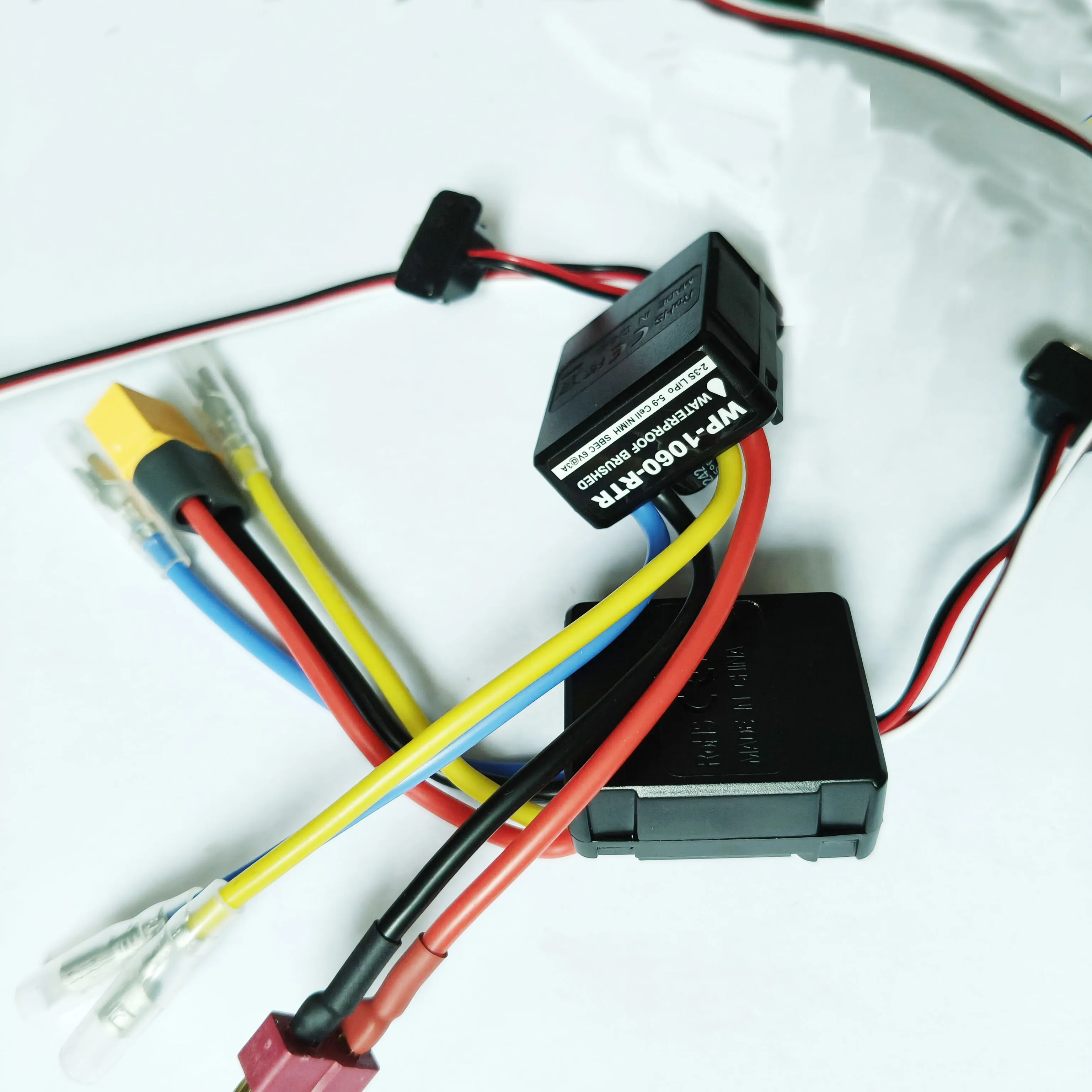 HobbyWing electronic speed controller 60A with brushed waterproof ESC T plug (WP-1060-RTR), suitable for remote control toys