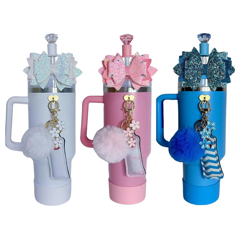 Whimsical Flower Accessory Set 8PCS Designed for Securing Your For Water Bottles and Adding Flair to Personal Items