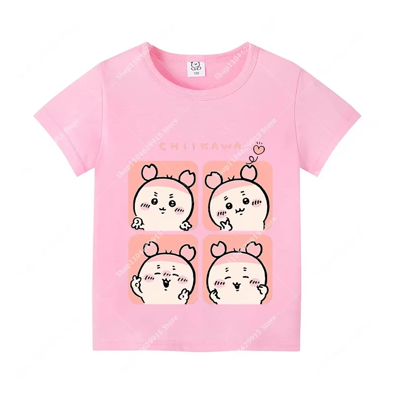 Chiikawa Cute Kawaii Anime Starry Tee Men's Women's Black Retro Cool Graphic Art Print Oversized Short Sleeve Streetwear Top