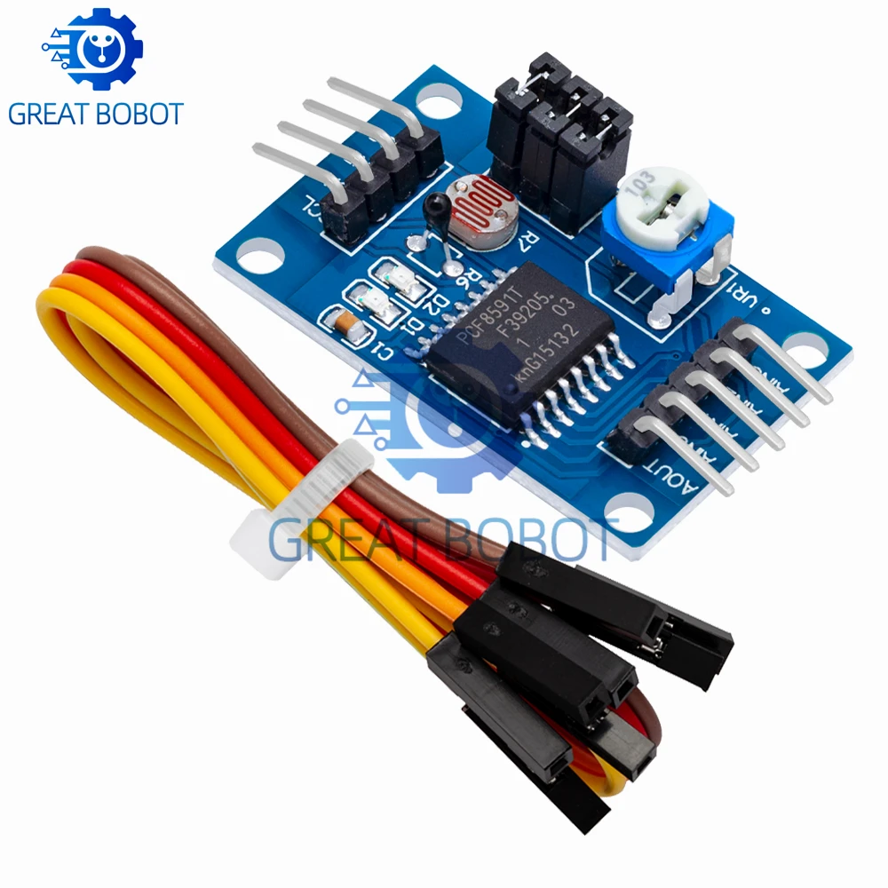 PCF8591 AD/DA Conversion Module - Versatile Digital/Analog Converter for Temperature and Illumination Measurements