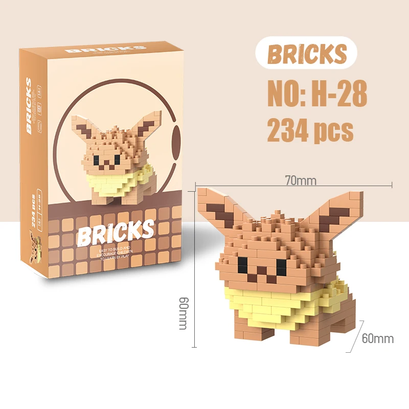 Pokémon Speelgoed Bouwstenen Gengar Actie Cartoonfiguur Pikachu Charizard Charmander Figuur Voor Kinderen Verjaardagscadeau