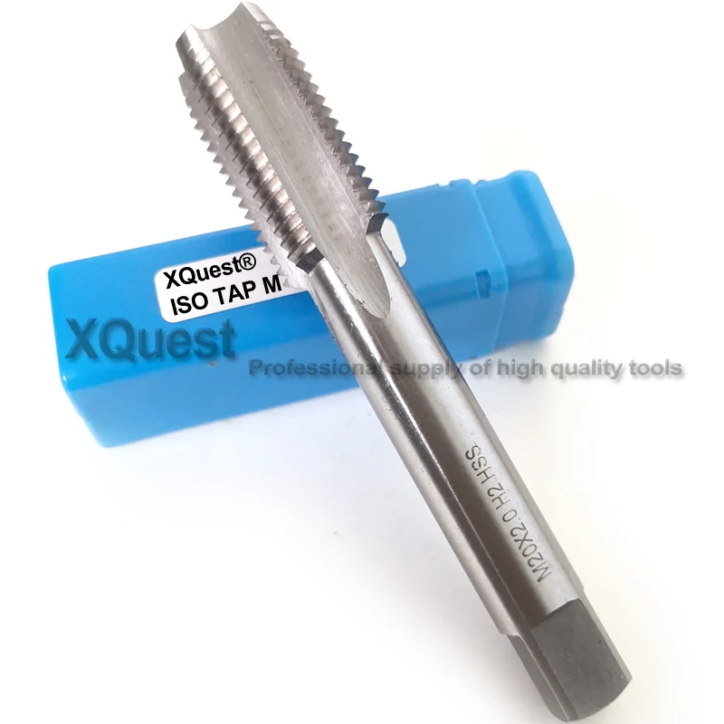 XQuest HSS Metric thread hand tap M20 M20X2.5 M20X2 M20X1 M20X0.75 M20X0.5 left hand Straight Flute plug taps M20X1.5 M20X1.25