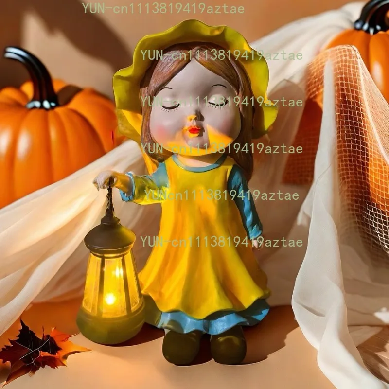 Lantern Creative Doll Lantern Girl Lantern Outdoor Patio Light Ambient Lighting Decorative Ornament