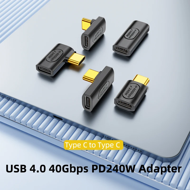 USB4.0 40Gbps 240W USB C to Type C PD Adapter Converter 8K@60Hz USB-C Data OTG Adapter for MacBook Xiaomi POCO Huawei Samsung